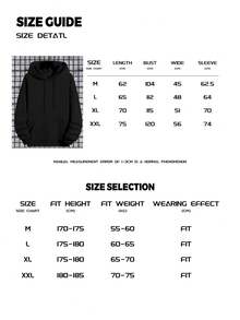 Original 1986 宽松柔软面料女式连帽衫 - 休闲、时尚，非常适合秋冬季户外运动和情侣风格 - 黑色 - 查看 8