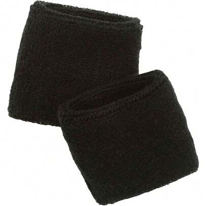Unisex Adult Wrist Terry Cloth Sweatband, Black,