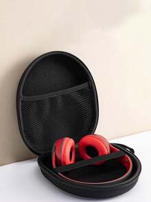 1pc Hard Shell Portable Headphone Case, Headphone Travel Storage. Earphone Bag, A Universal Handheld Headphone Container For Outdoor Home Use. Digital Storage Pouch