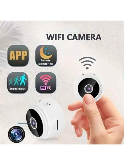 Wireless Mini Home Security Camera, Indoor WiFi Camera Monitoring, Slimme Remote Viewing Via Mobile App, Motion Detection, Easy Setup Easter Butler Assistant