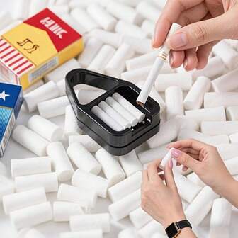 6.5MM Cigarette Filters, Manual Cigarette Maker, Cigarette Machine, Dedicated Accessories For Manual Cigarettes, Disposable Cigarette Filters - Suitable For Cigarette Boxes, Directly Canned Filter Accessories - Nice Cigarette Accessories! Cigarette Filter Tips - 300/600/900/1200PCS