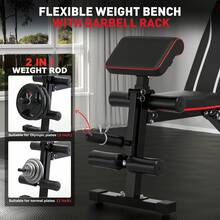 GIKPAL 7 Positions Adjustable Weight Bench With Extended Headrest & Preacher Curl, Foldable Workout Bench Weight Bench For Home Gym Full Body Strength Training, Support Up To 800lbs - Straw Mat Twill Surface - View 8