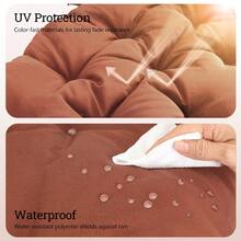 60x40 Inch Patio Furniture Cushions, 4 Inch Thick, Outdoor Patio Furniture Cushions With Straps And Backrest, Bench Cushions, Porch Swing Cushions For Backyard And Garden - 咖啡棕 - 查看 5