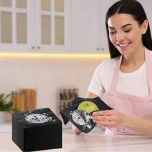 20张/50张/100张黑色银色迪斯科派对鸡尾酒餐巾纸，一次性，70年代80年代90年代派对用品，鸡尾酒餐巾纸，派对餐巾纸，纸巾，适用于订婚、生日、毕业典礼、新娘送礼会、圣诞节、新年派对装饰（款式随机） - 黑色 - 查看 4