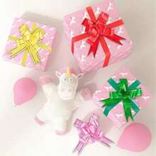 100pcs/200pcs Gift Basket Drawstring Bows, Spring Gift Packaging Decor, Gold Edged Drawstring Bows With Ribbons, Suitable For Birthday, Wedding, Easter Gift Wrapping - Multicolor - View 8