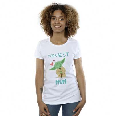 Star Wars Womens/Ladies Yoda Best Mum Cotton TShirt (White)