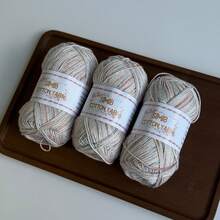 3 Batches Of 50G All Cotton Spray Dyed Yarn [3616] - All Cotton Thread, Handmade Knitting & Crochet Material, Vibrant Dopamine Colors, Suitable For Hats, Scarves And Other Handicrafts. Each Batch Is Approx. 160m ± 177 Yards