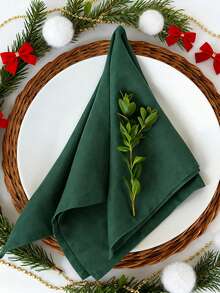 Guardanapos de Natal simples de cor sólida, 2/6/12/240 unidades, adequados para restaurantes, salas de estar, festas de fim de ano, decoração de casa