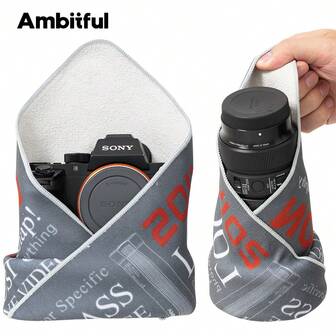 AMBITFUL 1pc 45cm 17.7in Camera Hundred Stickers Camera Cloth Folding Cloth Self Adhesive Magic Cloth Liner Bag Micro-Single Ipad SLR Camera Storage