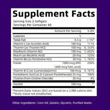 MULITTEA Vitamin B Complex Capsule - With Vitamin C,B12,B6,B2 - Reduce Stress & Energy Complex Supplement - 120 Capsules - 1 Pack (120pcs) - 查看 2