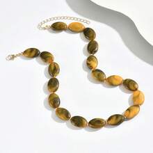 1pc Or 3pcs Fashionable Elegant Bohemian Style Multicolor Plastic Flat Bead Necklace, Layered Wearable Jewelry Set, Suitable For Vacation, Party, Gathering, Dinner And Other Occasions, Plastic Bead Color And Pattern Size Are Multicolor And Handmade, Each Bead Is Different But Does Not Affect Your Purchase - Multicolor - View 11