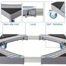 Washing Machine Stand Multi-Functional Appliance Roller Base Adjustable Movable Washing Machine Wheels For Washing Machine Dryer Freezer Refrigerator - Variant 1 - View 3