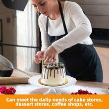 7-Piece 25cm Gold Cake Tray, Wooden Baking Board For Cakes, Crafts, Desserts And Puddings, Round - Gold - View 2