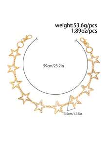 1 chiếc dây đeo eo hình ngôi sao phong cách punk tối giản thời trang, dây đeo thân hình quyến rũ cá nhân hóa dành cho nam, dùng để trang trí quần, phụ kiện cho trang phục hàng ngày, lễ hội âm nhạc, tiệc tùng. - Vàng - Xem 6