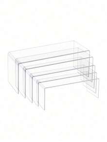 5 款透明亚克力 U 形展示架 - 可重复使用的纸杯蛋糕架，用于甜点、珠宝、婚礼自助餐和派对用品，坚固、可调节且易于组装 - 無色 - 查看 10