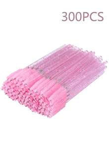 500/100/50PCS Disposable Crystal Pink Eyelash Brushes - Bendable Mascara Wands With Container, Professional Spoolies For Lash Extensions, Eyebrow Grooming & Castor Oil Application,Eyebrow Brush,Eyeshadow Brush,Spoolie,Spoolie Brush - Pink - View 7