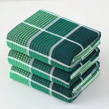 4 Stücke große Küchen-Geschirrtücher, 16 Lnch X 26 Inch, saugfähige Baumwoll-Küchentücher in leuchtenden Farben, ideal zum Abwaschen und Trocknen von Geschirr und Haushalt