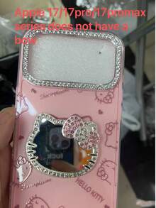 SANRIO 1个可爱Hello Kitty镜面手机壳，防震手机保护套，兼容 16/15/14/13/12/11/8/7/X/Pro、Promax等 - 送给女孩的绝佳礼物，生日、情人节 - 粉色 - 查看 5