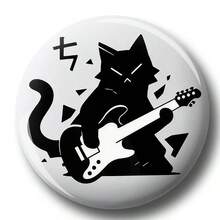 1枚4.4厘米/1.73英寸万圣节图案安全别针徽章，纽扣徽章，胸针徽章，适合别在衣服、包包、背包上，是送给家人和朋友的趣味礼物 - 彩色 - 查看 6