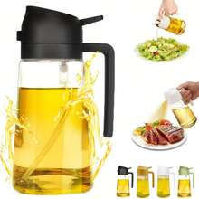 Kitchen Oil Sprayer - 2-In-1 Mist And Pour Multifunctional Oil Bottle Dispenser And Sprayer - Olive Oil Bottle - Cooking, Restaurant Kitchen, Salad, Grilling Oil Sprayer, Suitable For Cooking, Grilling, Baking, Air Fryer, Baking,Random Color - View 2