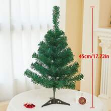 1pc Artificial Christmas Tree With Metal Frame (17.72in/47.24in/35.43in/59.1in/70.87in/82.68in) - Full Branch Assembly Without Lights, Stable For Indoor/Outdoor Home, Office And Event Decoration, No Power Required - Green - View 5