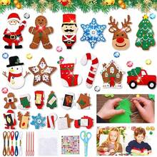 Trẻ em tự làm đồ trang trí cây thông Noel thủ công động vật đồ chơi giáo dục cho trẻ em sáng tạo thủ công nghệ thuật đồ chơi Montessori quà tặng may vá nỉ - Nhiều màu - Xem 1