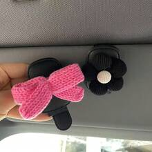 Kẹp kính xe hơi hình hoa Kẹp kính Kẹp kính râm Kẹp thẻ đa năng Kẹp lưu trữ cho xe hơi - Một cỡ - Xem 13