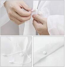 Capa Impermeable Adulto para Lluvia,hubasqueros para Hombre y Mujer, Poncho Impermeable, Reutilizable EVA - gris - Ver 5