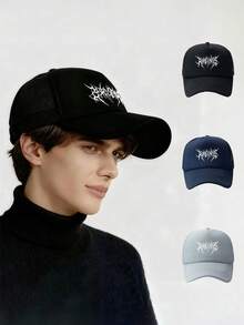 1pc Printed Baseball Cap, Fashionable Mesh Cap, Lightweight And Breathable Curved Brim Cap, Personalized Street Hat, Casual And Simple Trucker Hat, Outdoor Hat For Travel, Hiking, Mountaineering, Fishing, Sports, Golf