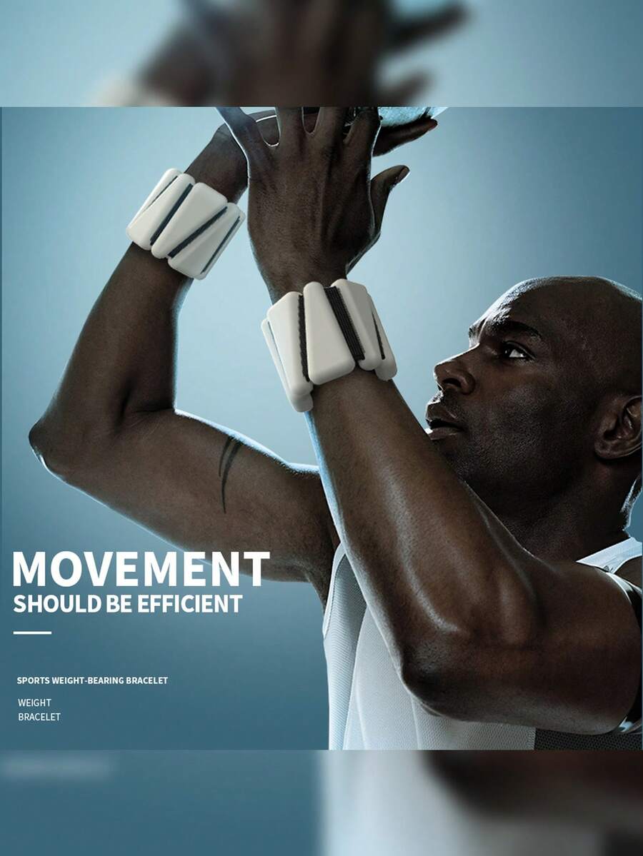负重腕带力量训练锻炼健身腕带力量三角单色腕带魔术贴硅胶腕带 - 彩色 - 查看 1