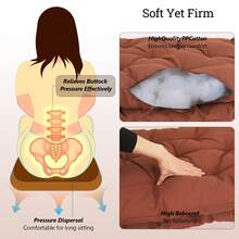 60x40 Inch Patio Furniture Cushions, 4 Inch Thick, Outdoor Patio Furniture Cushions With Straps And Backrest, Bench Cushions, Porch Swing Cushions For Backyard And Garden - 咖啡棕 - 查看 3