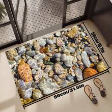 Kiesel Muster Bodenmatte, bequeme Stehunterlage, saugfähige rutschfeste leicht zu reinigende Badezimmermatte, geeignet für Küche, Esszimmer, Badezimmer, Eingangsbereich, Waschküche, Balkon, Wohnzimmer