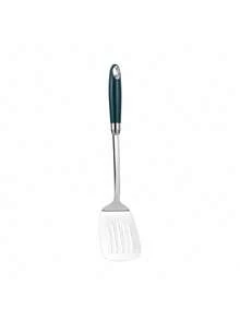 1 pièce Spatule de cuisine en acier inoxydable, ustensile de cuisine résistant à la chaleur pour la friture, le brassage, la louche à soupe - Argent - Voir 12