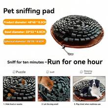 Mata do węszenia dla psa – regulowana interaktywna zabawka-łamigłówka dla dużych i małych psów, spowalniacz jedzenia, stymuluje umysł i łagodzi stres, zachęca do naturalnego żerowania, nadaje się do użytku wewnątrz i na zewnątrz