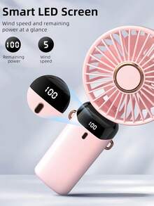 Nouveau mini ventilateur portable USB à affichage numérique silencieux pour bureau d'étudiant, rechargeable pour utilisation en extérieur. Ventilateur électrique mini pliable et portatif avec diffuseur d'aromathérapie, à piles avec écran LED, 800 mAh, 3-en-1 : à main, à suspendre au cou, de bureau, pliable à 90° avec support de base, 5 vitesses réglables, ventilateur de cou portable pour étudiant et extérieur, convient pour le bureau, la chambre, le camping, les voyages ou le ventilateur de bureau portable