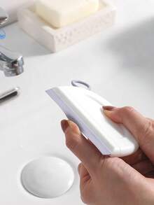 1pc Mini Squeegee Scraper, Silicone Glass Cleaning Tool For Bathroom Vanity - Multicolor - View 5