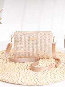 Mini Woven Shoulder Crossbody Bag