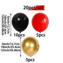 20/50PCS Red, Black And Gold Latex Balloon Set, 5/10/12 Inch Balloon Garland Kit For Wedding, Birthday, Bachelorette Party, Anniversary, Gender Reveal, Christmas Party, Balloon Arch Decorations, Photo Backdrop, DIY Party Decor - Black, Gold and Red Suit - View 11
