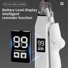 Máy mài móng điện 2 trong 1 cho mèo và chó, kìm cắt móng thú cưng có đèn LED, máy cắt móng đa chức năng với nhiều đầu mài khác nhau đáp ứng nhu cầu khác nhau, cần thiết cho mèo, hữu ích cho chó. - Nhiều màu - Xem 3