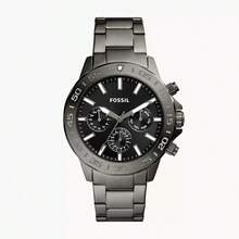 Fossil Watch Quartz Movement Stainless Steel Strap 45mm Black Dial Men's Watch 50m Water Resistant BQ2705