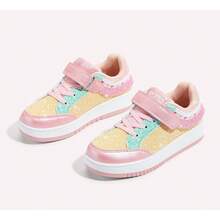 's Glitter Fashion Sneakers Girls Sparkly Tennis School Slip On Shoes Walking Casual Party Dress Shoes For Toddler Children