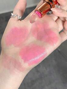 1pc Moisturizing Long-Lasting Non-Sticking Cup Color Changing Lip Balm For Lip Care And Cracked Prevention - 粉色 - 查看 4