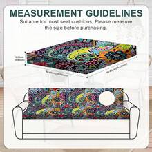 HANDONTIME 8Pcs Patio Cushion Covers Stretch Outdoor Couch Cover Cushions Outdoor Furniture Waterproof Patio Furniture Cover Pets Sofa Covers Washable (Khaki,Cover Only) - C:藍綠色 - 查看 5