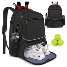 Attrezzatura sportiva portatile Borsa da tennis Zaino doppio grande capacità con tasca isolata e scomparto ventilato per scarpe