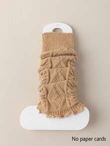 1/2/4 pares de calentadores de piernas versátiles y sencillos con patrón de rombos, estilo japonés retro, cálidos y lindos, para otoño/invierno, acogedores - Multicolor - Ver 9