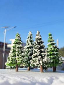 10 pezzi Alberi di pino innevati in miniatura da 5 cm/1,9 pollici a 7 cm/2,8 pollici, piccoli alberi di Natale simulati di pino Norby, alberi di Natale artificiali verdi, alberi di pino innevati con fiocchi di neve, decorazioni natalizie, alberi di pino invernali in miniatura per decorazioni per la casa, per decorazioni natalizie, decorazioni per micropaesaggi, esposizione da tavolo, forniture per feste di Natale
