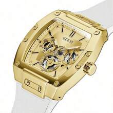 Guess Men's Stylish Business Casual Three-Eye Multi-Function Dial Silicone & PU Leather Strap Quartz Watch GW0202G1 / GW0202G2 / GW0202G3 / GW0202G4 / GW0202G5 / GW0202G6 / GW0202G7 / GW0202G8