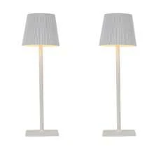 2-Pack Cordless Table Lamps, 5200mAh Rechargeable Battery Desk Lamps, Touch Control & 3 Color Stepless Dimming, 2 Adjustable Heights, Portable LED Night Light For Bedroom, Bar, Restaurant, Outdoor, Camping-Night Light With USB-C Cable - 白色 - 查看 7
