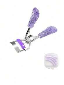 1 pieza Rizador de pestañas de color macaron + 4 almohadillas de goma (en caja), almohadillas de goma de repuesto, mango de acero inoxidable, herramienta de rizado de pestañas para maquillaje, asistente de pestañas postizas, herramienta de maquillaje de ángulo amplio, textura suave, estilo duradero, sensación cómoda, adecuado para el hogar, viajes y desplazamientos, se puede regalar, herramienta de belleza, maquillaje, barato, decoración de habitaciones, tocador, viajes, dormitorio, accesorios de maquillaje, rizador de pestañas