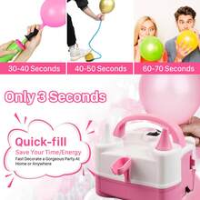 220V-240V 400W Bomba eléctrica portátil para inflar globos, adecuada para la inflación de globos de fiesta